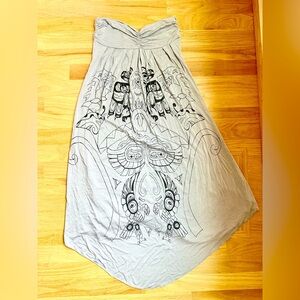 Lure model jersey strapless tribal print dress Sz s